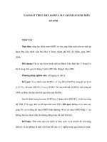 TẦM SOÁT THIẾU MEN G6PD VÀ SUY GIÁP BẨM SINH TRÊN SƠ SINH TÓM TẮT Mục tiêu: sàng doc