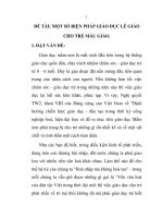 ĐỀ TÀI: MỘT SỐ BIỆN PHÁP GIÁO DỤC LỄ GIÁO CHO TRẺ MẪU GIÁO. docx
