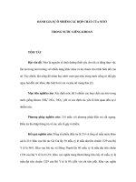 ĐÁNH GIÁ SỰ Ô NHIỄM CÁC HỢP CHẤT CỦA NITƠ TRONG NƯỚC GIẾNG KHOAN docx