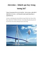 Aircruise – khách sạn bay trong tương lai? pptx