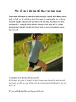 Một số lưu ý khi tập thể thao vào mùa nóng pdf