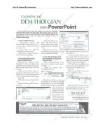 Taoh đồng hồ đếm thời gian trên Power point pptx