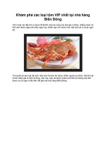 Khám phá các loại tôm VIP nhất tại nhà hàng Biển Đông potx