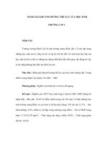 ĐÁNH GIÁ KHUYNH HƯỚNG THỂ LỰC CỦA HỌC SINHTRƯỜNG CẤP 1 doc