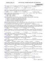 Đề thi trắc nghiệm hóa - Dãy điện hóa docx