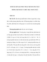 ĐÁNH GIÁ KẾT QUẢ PHẪU THUẬT NỘI SOI LỒNG NGỰC TRONG CHẨN ĐOÁN VÀ ĐIỀU TRỊ U TRUNG THẤT pps