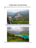 Vẻ đẹp hùng vĩ của hẻm Verdon ppt