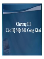 Chương III - Các Hệ Mật Mã Công Khai docx