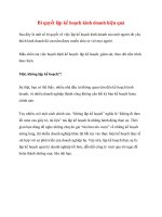 Bí quyết lập kế hoạch kinh doanh hiệu quả potx