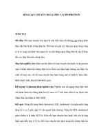 RỐI LOẠN CHUYỂN HOÁ LIPID VÀ LIPOPROTEIN doc