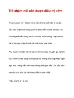 Trẻ chậm nói cần được điều trị sớm doc