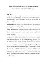 CỦA TÊ TỦY SỐNG VỚI BUPIVACAINE LIỀU THẤP PHỐI HỢP FENTANYL TRONG PHẪU THUẬT MỔ LẤY THAI ppsx