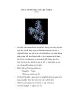 DÀN Ý BÀI TÌM HIỂU VẬT LIỆU POLIME ( TƠ ) pptx