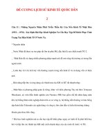 ĐỀ CƯƠNG LỊCH SỬ KINH TẾ QUỐC DÂN 2 pps