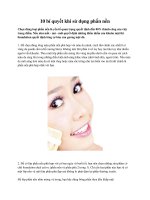 10 bí quyết khi sử dụng phấn nền docx