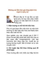 Những sai lầm làm gia tăng bệnh tim mạch ở phụ nữ pot