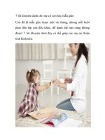 7 lời khuyên dành cho mẹ có con học mẫu giáo potx