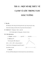 giáo án toán học: hình học 9 tiết 11+12 pot