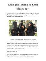 Khám phá Tanzania và Kenia bằng xe buýt pptx