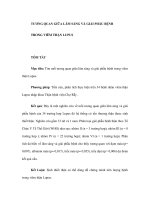 TƯƠNG QUAN GIỮA LÂM SÀNG VÀ GIẢI PHẪU BỆNHTRONG VIÊM THẬN LUPUS potx