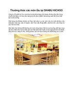 Thưởng thức các món lẩu tại SHABU KICHOO pdf