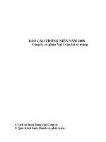 công ty cổ phần vật tư vận tải xi măng báo cáo thường niên 2008