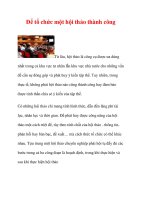 Để tổ chức một hội thảo thành công docx