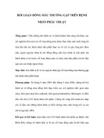 RỐI LOẠN ĐÔNG MÁU THƯỜNG GẶP TRÊN BỆNH NHÂN PHẪU THUẬT pptx