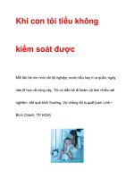 Khi con tôi tiểu không kiểm soát được ppsx