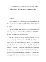 ĐẶC ĐIỂM DỊCH TỄ, LÂM SÀNG, CẬN LÂM SÀNG NHIỄM TRÙNG HUYẾT TRÊN BỆNH NHÂN NHIỄM HIV/AIDS pps