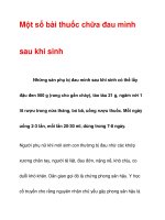 Một số bài thuốc chữa đau mình sau khi sinh ppsx