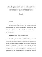 MỐI LIÊN QUAN GIỮA GEN VÀ BIỂU HIỆN CỦA BỆNH NHI SỐT XUẤT HUYẾT DENGUE - Phần 1 potx