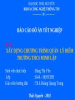 xây dựng chương trình quản lý điểm trường thcs minh lập
