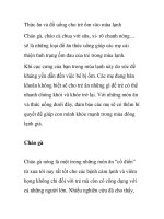 Thức ăn và đồ uống cho trẻ ốm vào mùa lạnh ppt