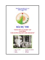 BÀI DỰ THI: SINH VIÊN LUẬT HỌC TẬP LÀM THEO TẤM GƯƠNG ĐẠO ĐỨC HỒ CHÍ MINH ppt