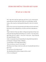 DÀNH CHO NHỮNG TÂM HỒN BẤT HẠNH - Để mới mẻ và khác biệt pot