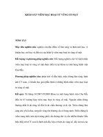 KHẢO SÁT VIÊM MẠC HOẠI TỬ VÙNG CỔ MẶT pot