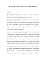 PHƯƠNG PHÁP TRUYỀN TĨNH MẠCH VÀ TIÊM TĨNH MẠCH pot