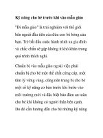 Kỹ năng cho bé trước khi vào mẫu giáo ppsx