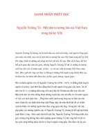 DANH NHÂN TRIẾT HỌC - Nguyễn Trường Tộ - Một nhà tư tưởng lớn của Việt Nam pdf