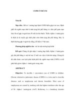 COPD Ở TRẺ EMTóm tắt Mục tiêu : Mô tả 1 trường hợp bệnh COPD hiếm gặp ở ppsx