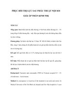 PHỤC HỒI THỊ LỰC SAU PHẪU THUẬT NỘI SOI GIẢI ÁP THẦN KINH THỊ pot