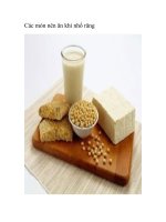 Các món nên ăn khi nhổ răng .Sữa đậu nành giúp làm lành vết thương Nên ăn gì pps