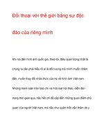 Đối thoại với thế giới bằng sự độc đáo của riêng mình pps