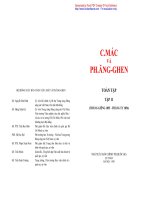 [Triết Học] Học Thuyết Chủ Nghĩa Karl Marx - Marx Engels tập 11 phần 1 doc