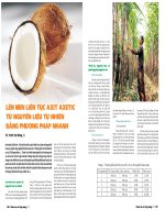 Lên men liên tục axit axetic từ nguyên liệu tự nhiên bằng phương pháp nhanh doc