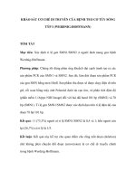 KHẢO SÁT CƠ CHẾ DI TRUYỀN CỦA BỆNH TEO CƠ TỦY SỐNG TÝP I (WERDNIG-HOFFMANN) pps