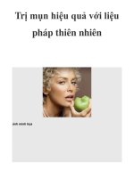 Trị mụn hiệu quả với liệu pháp thiên nhiên potx