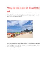 Những bãi biển ăn chơi nổi tiếng nhất thế giới ppt