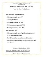 CHƯƠNG TRÌNH GIÁO DỤC TRẺ MN potx